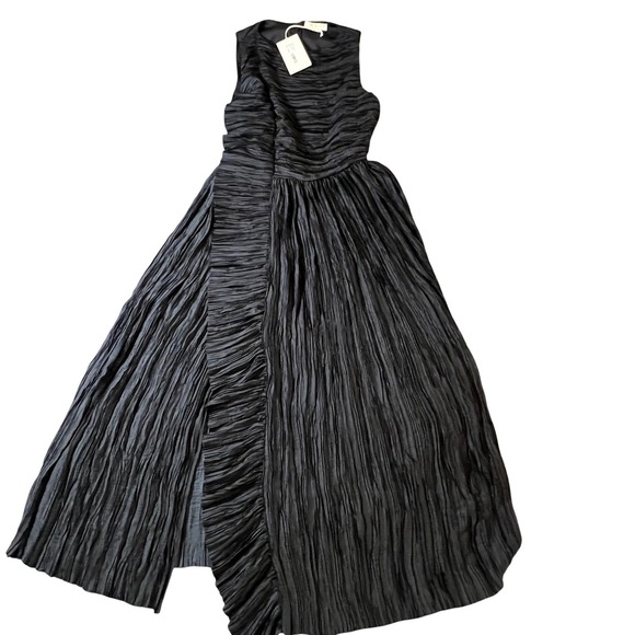 Ulla Johnson Dresses & Skirts - Ulla Johnson Circe Gown Noir Black Pleated Sleeveless Maxi Dress Size 2